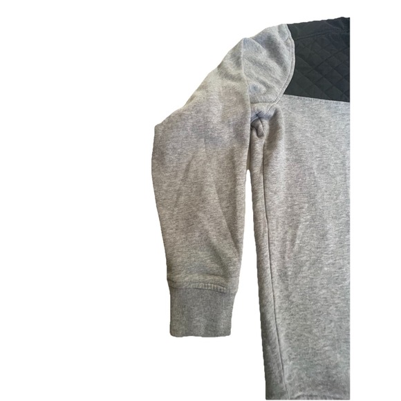 Vineyard Vines Mens L Quilted Shoulder 1/4 Snap Pullover Sweater Gray Sweatshirt - Picture 4 of 10